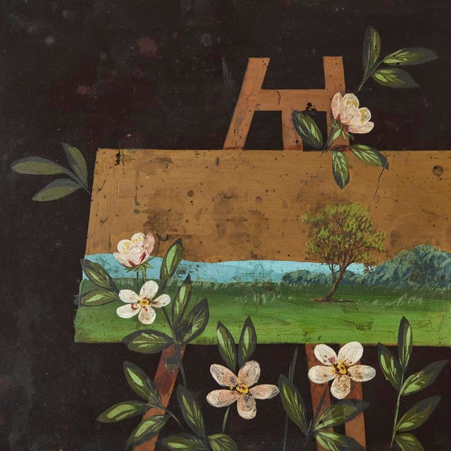 - Oil on board. - One of our most special discoveries to date, this vintage oil of a landscape painting, easel, and...