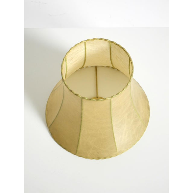 1960s Orange Ceramic Table Lamp with Cocoon Shade | Made in Italy For Sale - Image 15 of 18