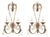 Vintage-Style White and Silver Hollywood Regency-Themed Wrought Iron Wall Lamps - a Pair For Sale