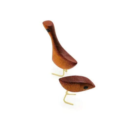Not Yet Made - Made To Order Contemporary Mid Century Modern-Style Decor Mahogany Jacob Hermann-Style Danish Bird Figurines- a Pair For Sale - Image 5 of 11