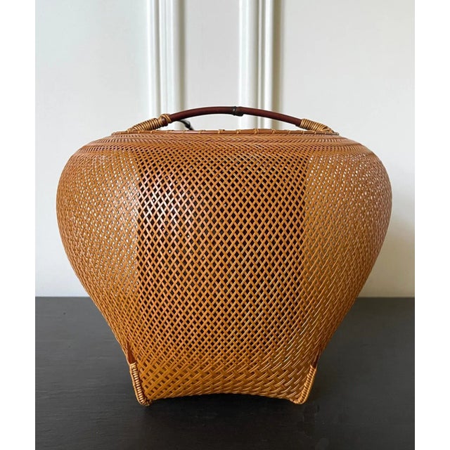 Orange Contemporary Japanese Bamboo Sculpture Kawano Shoko For Sale - Image 8 of 13
