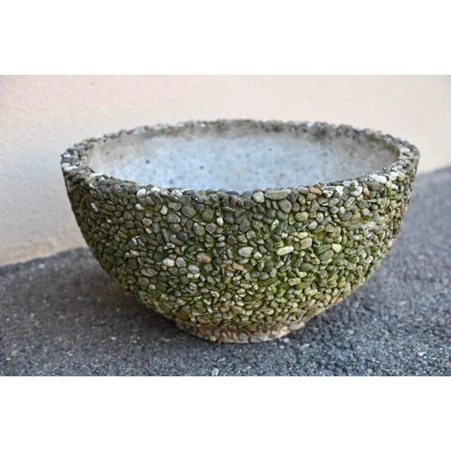 Large Spherical Concrete Planter, 1980s For Sale - Image 4 of 6