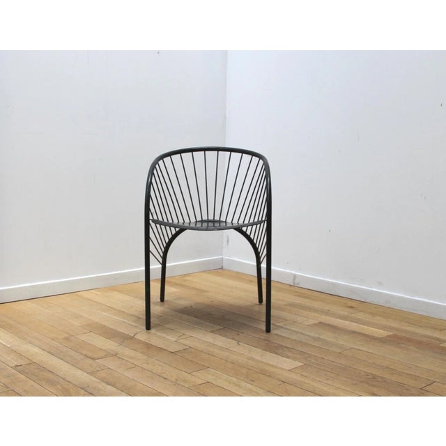 Lizzie chair by Regis Protiere Pallucco, circa 1985. Entirely made of iron. Original design. Seat height 42 cm. Perfect...
