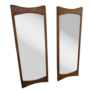 Mid Century Wall Bathroom Vanity Mirrors a Pair 5899a