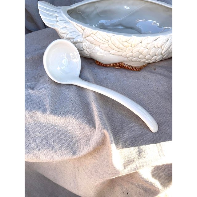 Vintage 1980s Fitz & Floyd Ceramic Duck Soup Tureen With Ladle Chairish