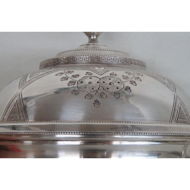 Late 18th Century Meriden Britannia Silver Plated Handled Butter Dish Soup Tureen With Lid For Sale - Image 4 of 18