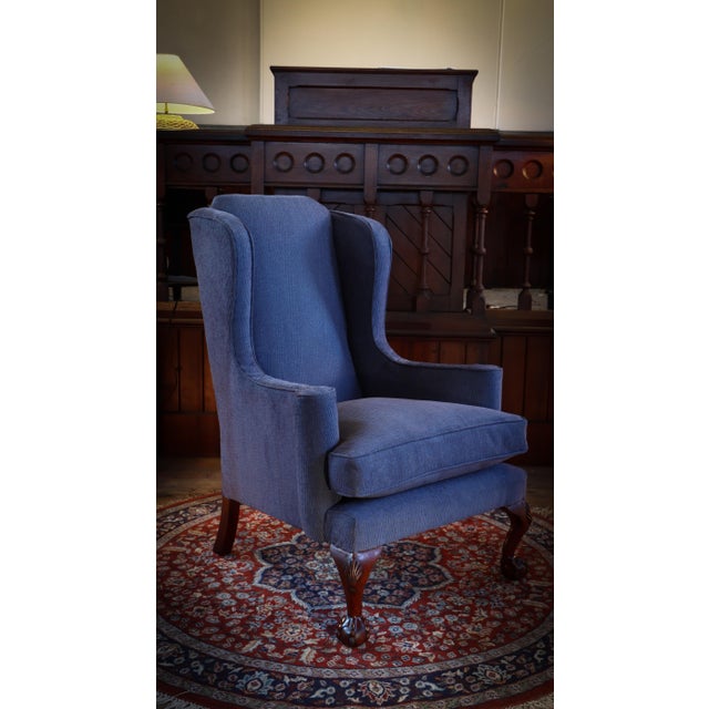 Chippendale Wingback Armchair by Paul Hitchings for Liberty of London, 2010s For Sale - Image 17 of 18