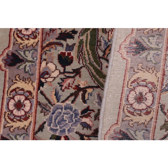 Textile Floral 1990's Pak-Persian Green/Green Wool Rug - 2'0'' X 4'3'' For Sale - Image 7 of 9