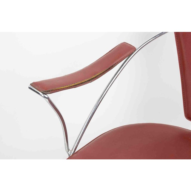 Vintage Chairs in Leather and Chromed Metal from Arrben, Italy, 1980s, Set of 6 For Sale - Image 4 of 12