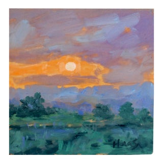 Contemporary Sunset Oil Painting For Sale