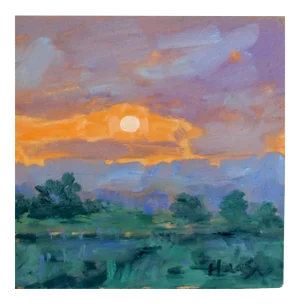 Contemporary Sunset Oil Painting