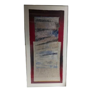 Scott Sandell Monumental Mixed Media Framed Abstract Art