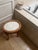 French Vintage Louis XV Style Marble Top Accent Table For Sale - Image 3 of 12