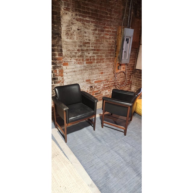 Mid 20th Century Mid 20th Century Pair of Rosewood Arm Chairs by Torbjorn Afdal For Sale - Image 5 of 10