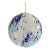 Contemporary White and Blue Spots Sphere Pendant Light in Murano Glass For Sale