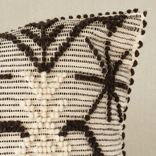 Traditional Schumacher Kara 47" Floor Pillow in Black & White For Sale - Image 3 of 4