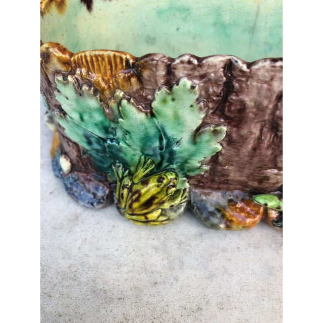 19th Century Majolica Palissy Jardiniere Thomas Sergent For Sale In Austin - Image 6 of 12