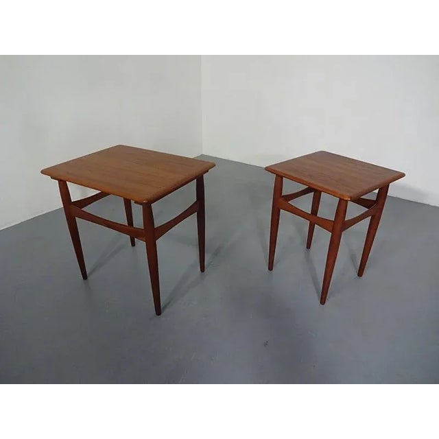 Danish Teak Nesting Tables, 1960s, Set of 2 For Sale - Image 4 of 18