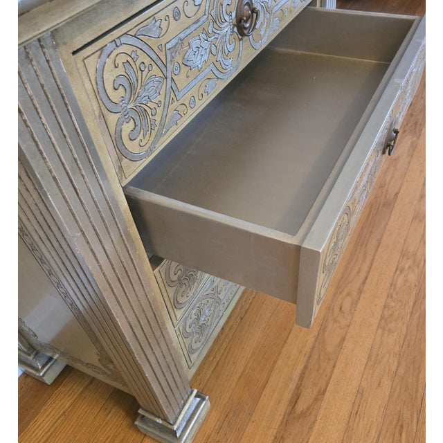 Wood Late 20th Century Renaissance Revival Four-Drawer Chest For Sale - Image 7 of 13