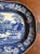 Antique Dark Blue Transfer Decorated Staffordshire Platter, "Wild Rose" For Sale - Image 4 of 12