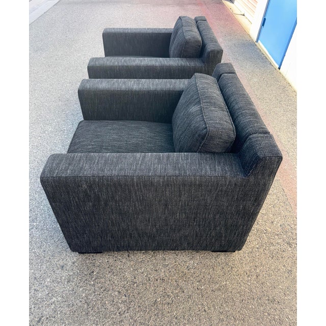 Restoration Hardware Restoration Hardware Black Maxwell Chairs For Sale - Image 4 of 10