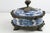 1980s Vintage Maitland-Smith Blue and White Porcelain Box With Brass Hand Painted Floral Details For Sale - Image 5 of 13