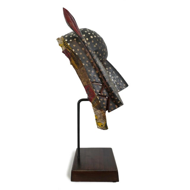 Tribal Vintage African Bozo Animal Mask on Stand For Sale - Image 3 of 8