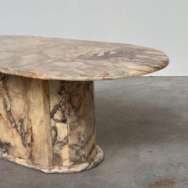 Classic Fior di Pesco Marble Coffee Table, Italy, 1970s For Sale - Image 3 of 13