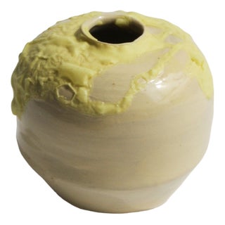 Mini Yellow Vase by Anja Marschal For Sale