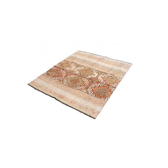 Handwoven vintage decorative kilim rug from Marash region of Turkey. Approximately 50-60 years old. In good condition....
