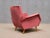 Set of Vintage Chairs in Coral Red Velvet and Beech by Gio Ponti for Asko, 1950s For Sale - Image 9 of 17