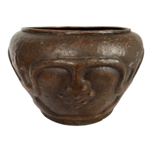 1910s Stickley Brothers #302 Hammered Copper Jardiniere