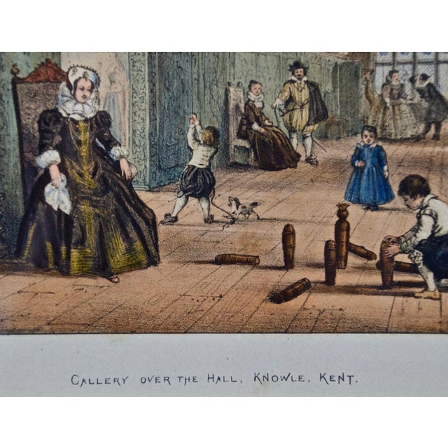 Joseph NashA Pair of Framed 19th Century Colored Lithographs of Tudor Scenes by Joseph Nash, 1839-1849 For Sale In San Francisco - Image 6 of 12