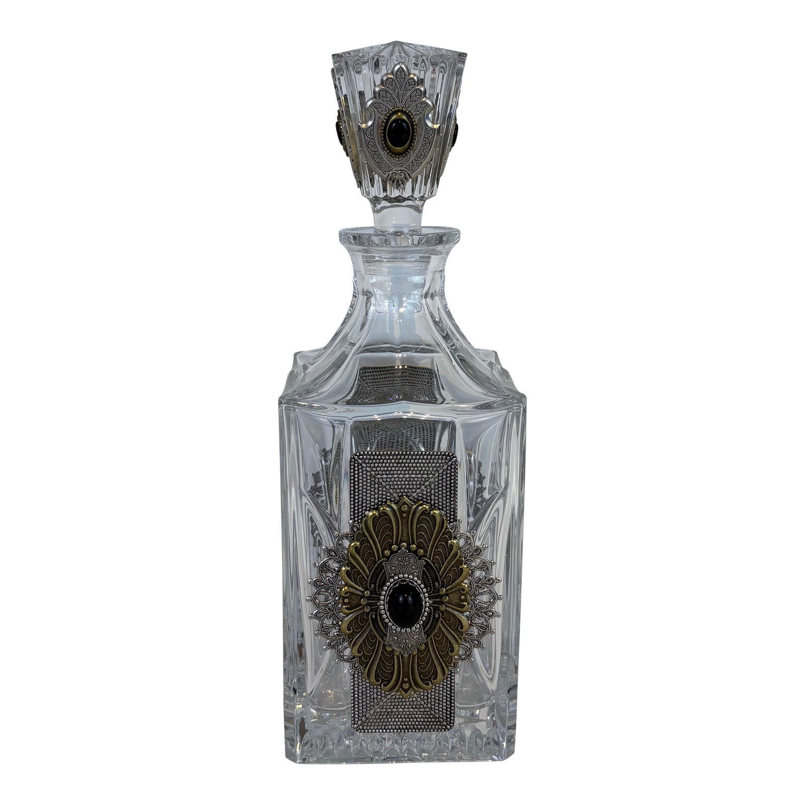 週末セール！！CRYSTAL DECANTER Crystal Decanter No Markings - Etsy
