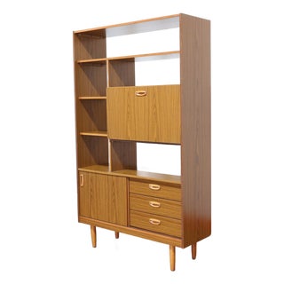 Mid Century Modern Vintage Schreiber Room Divider Display Cabinet For Sale