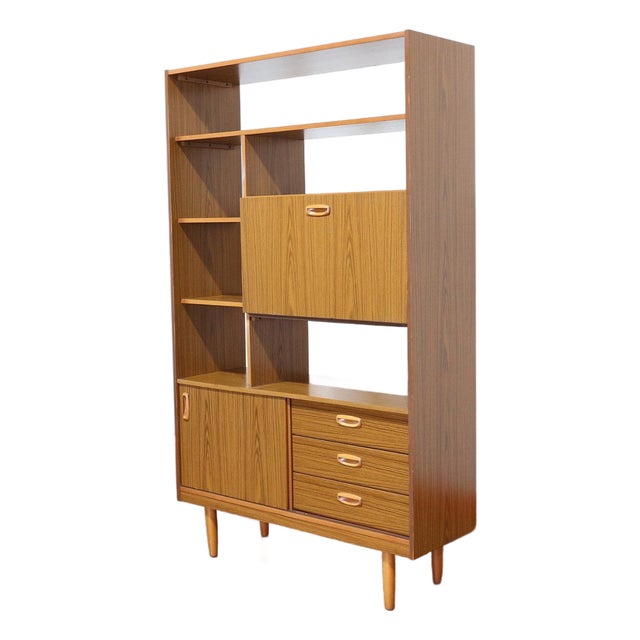 Mid Century Modern Vintage Schreiber Room Divider Display Cabinet For Sale