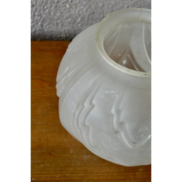 Art Deco Vase in Molded Pressed Glass For Sale - Image 6 of 9