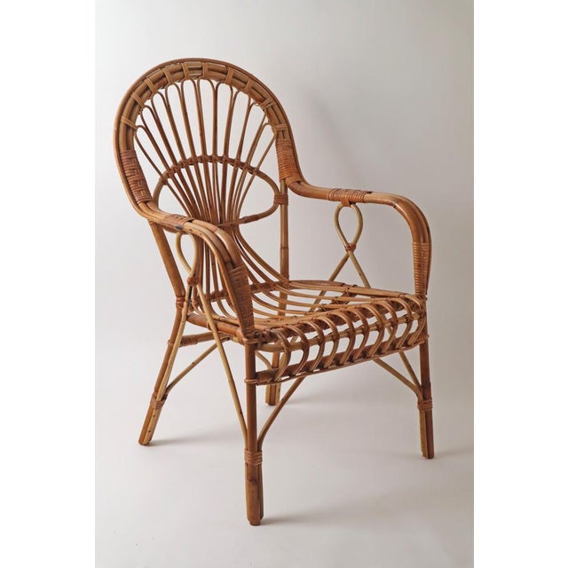 Italian Rattan & Bamboo Peacook Chair, 1970s For Sale - Image 18 of 18
