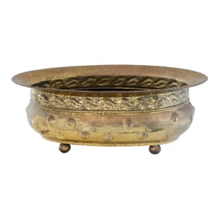 1960s Italian Baroque Style Brass Planter For Sale