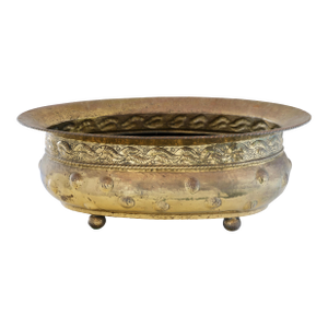 1960s Italian Baroque Style Brass Planter