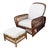 1980s Stick Reed Rattan Sofa & Chair Living Room Set W/ Overstuffed Cushions For Sale - Image 9 of 12