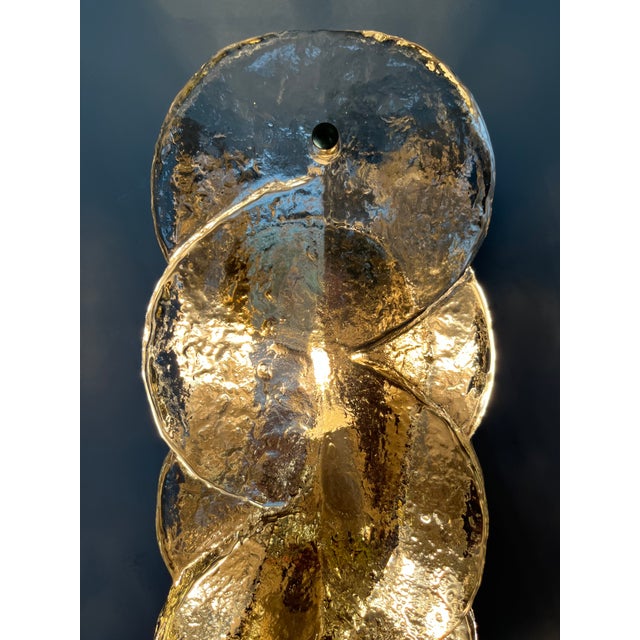 Metal Mid-Century Austrian Citrus Murano Glass Wall Sconce from Kalmar, 1970s For Sale - Image 7 of 16