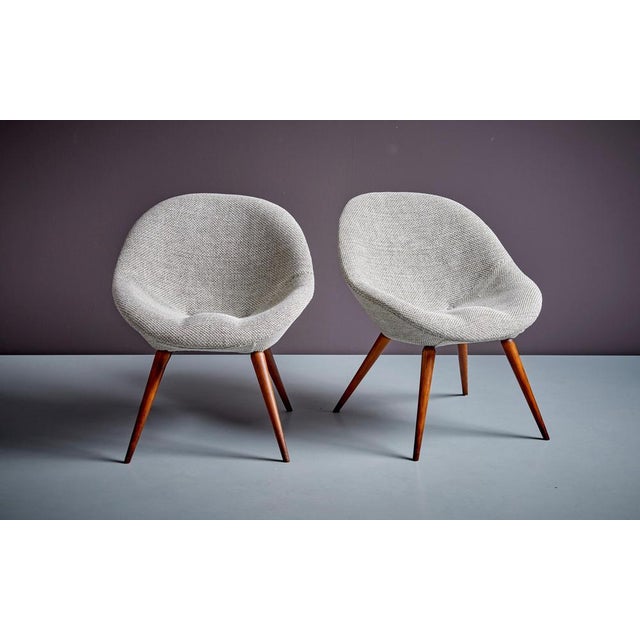 Set of Lounge Chairs in Gray by Fritz Neth, 1950s For Sale - Image 12 of 13