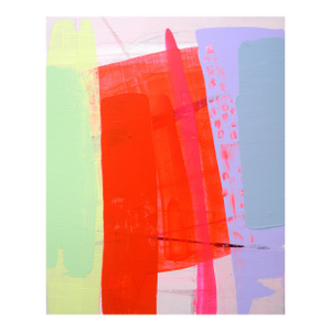 Red Bird Abstract Painting by Cathe Hendrick