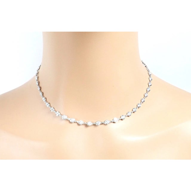Tiffany & Co. Peretti Platinum Diamonds by the Yard Necklace For Sale - Image 16 of 17