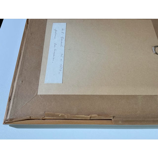 Antique h.e. Bernard “Le Colporteur” 1834 Pencil Drawing, Framed French Figure Study For Sale - Image 4 of 9