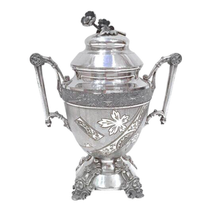 Antique Aesthetic Movement Silver Sugar Urn