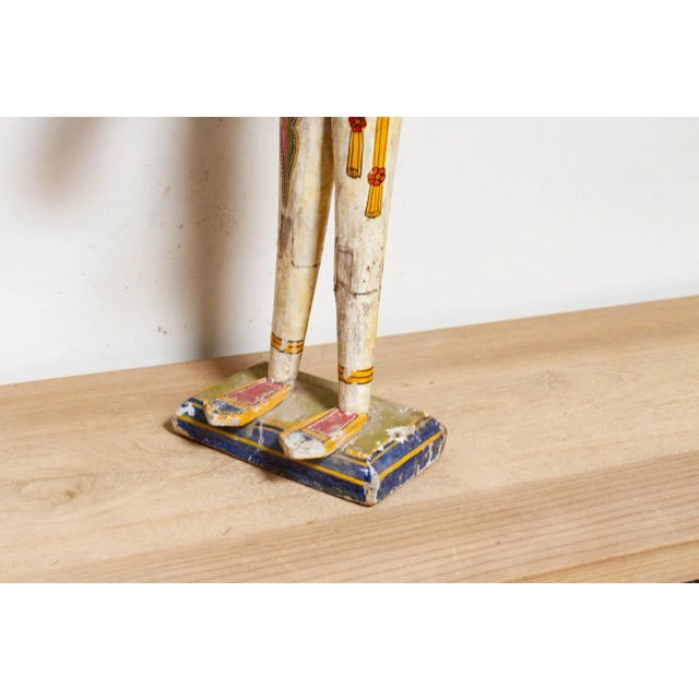 Antique White Antique Painted Indian Folk Gangaur Figure For Sale - Image 8 of 10