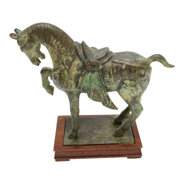 Tang Dynasty Horse Cast Bronze Statue Chairish