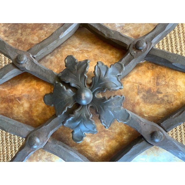 Metal Wrought Iron and Mica Wall Sconces - Set of 2 For Sale - Image 7 of 12